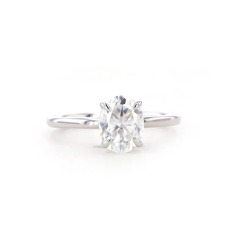 Oval Shape Gemstone Rings 5X7mm S925  Moissanite Engagement Ring for Women