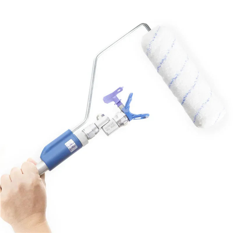 Brush Wall Tool Long Handle Self Suction Roller Brush Can Absorb for Rolling Wall