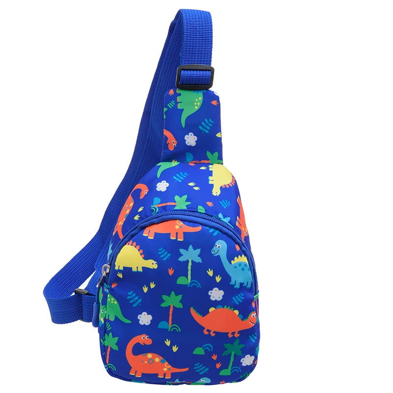 Children's Crossbody Backpack Cute Cartoon Pattern Dress Casual School Bag for Boys ,Girls