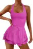 Sports Cross Back Bodysuit Tennis Suit Casual Bodysuit