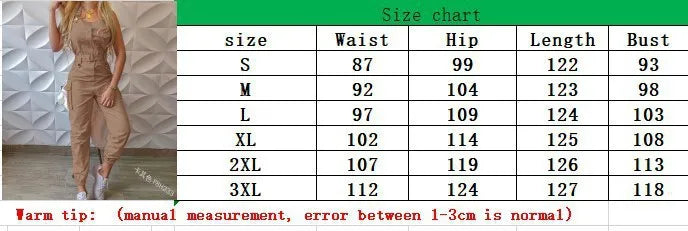 Women's Loose Jumpsuit with Halter Collar Casual Workout Playsuits with Solid Pockets Cargo Pants and Long Rompers