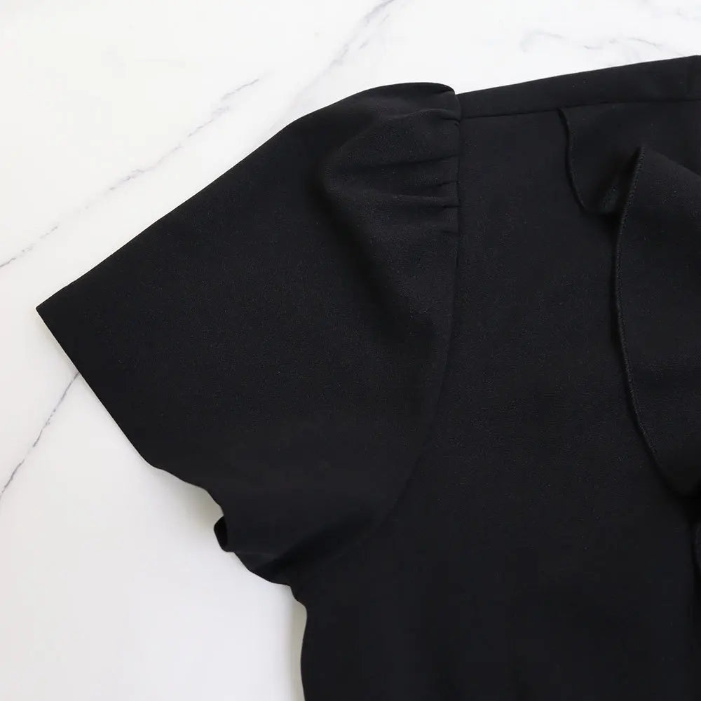 Wood Ear Edge Waist Casual Temperament Elegant Women's Trousers Jumpsuit