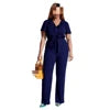 Wood Ear Edge Waist Casual Temperament Elegant Women's Trousers Jumpsuit