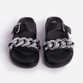 Ladies Shoes Flat Casual Fashion Chain Belt Slipper Women Beach Outdoor Casual Slipper