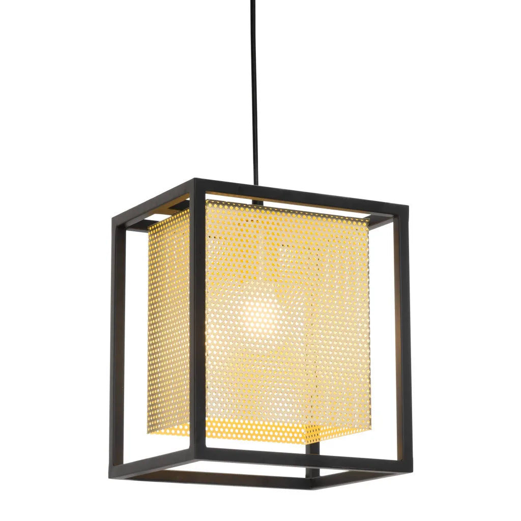 Geometric Metal Ceiling Light Gold Black Acrylic Cover 30W/36W Remote Switch for Home Office Dining Bedroom Outdoor