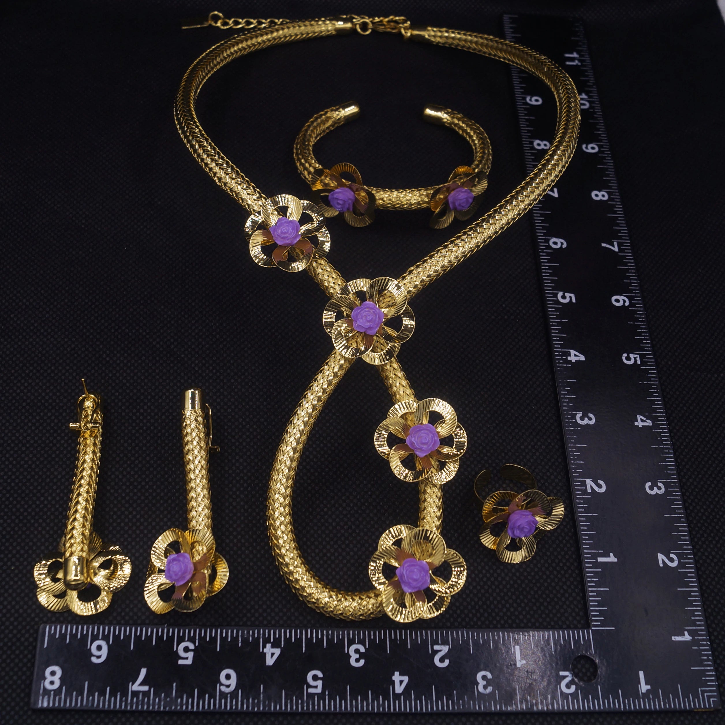 Classic Jewelry Set Simple Fashion Brazilian Jewelry Necklace Set Real Gold Plated Jewelry Sets