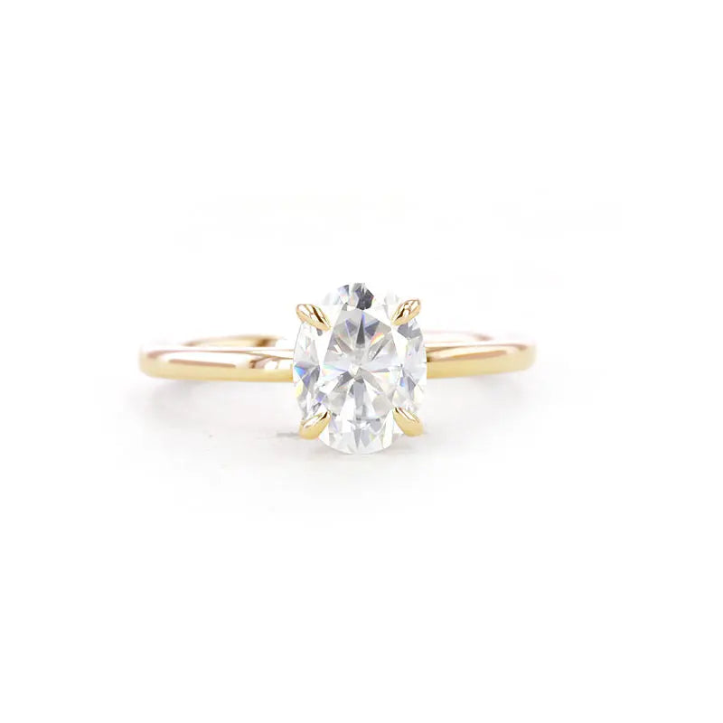 Oval Shape Gemstone Rings 5X7mm S925  Moissanite Engagement Ring for Women
