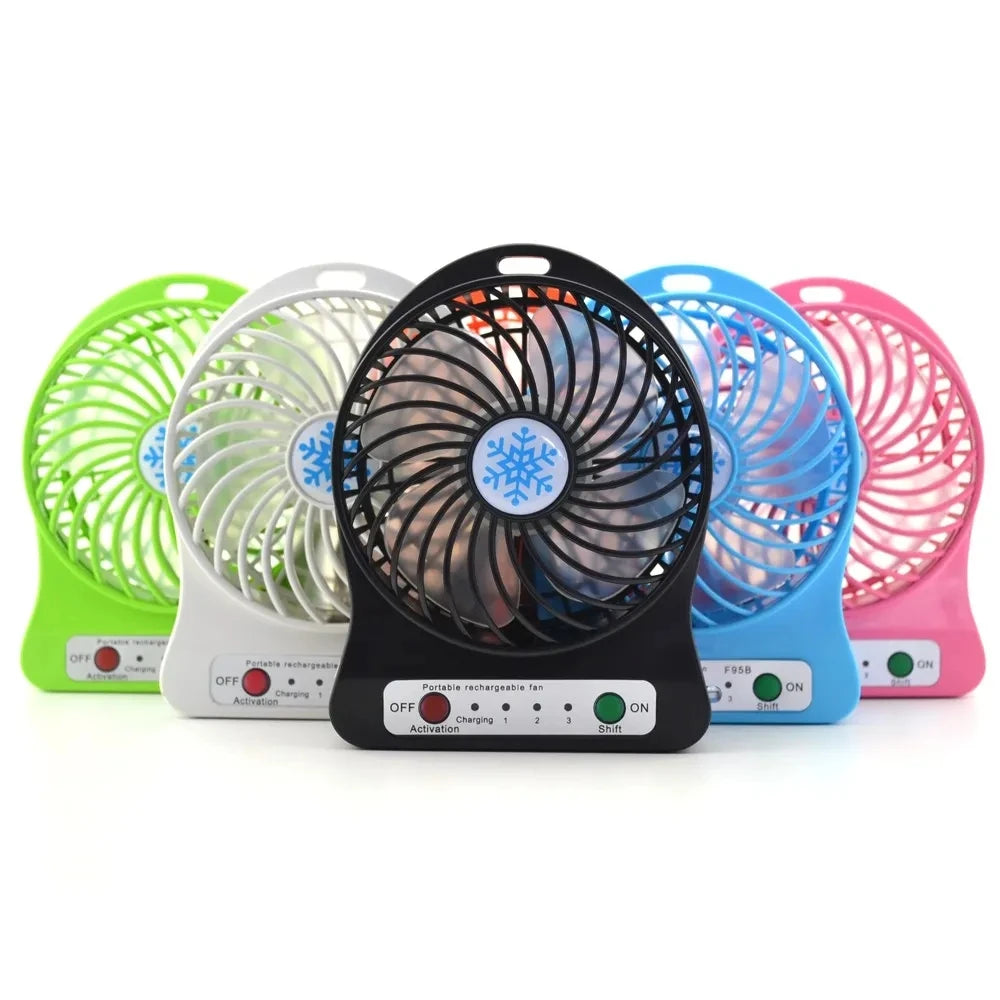 Wholesale Factory  Oem Electric Snow Fan Usb Charging Portable Hand Fan Mini Handheld Rechargeable Fan With Light