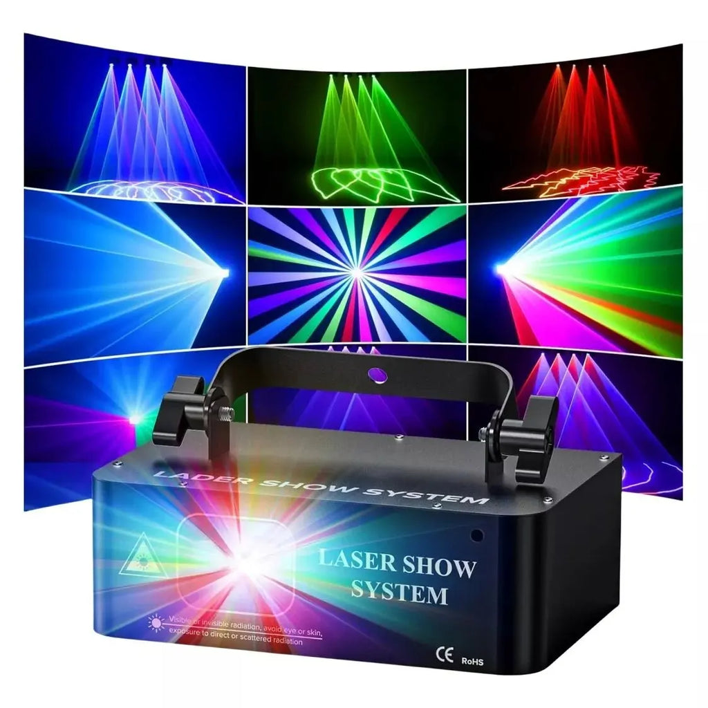 YSH DDP US Local Stocks RGB Club Light & Sound Activated Wedding Events Show DMX Lazer Projetor Laser for DJ Party Lighting
