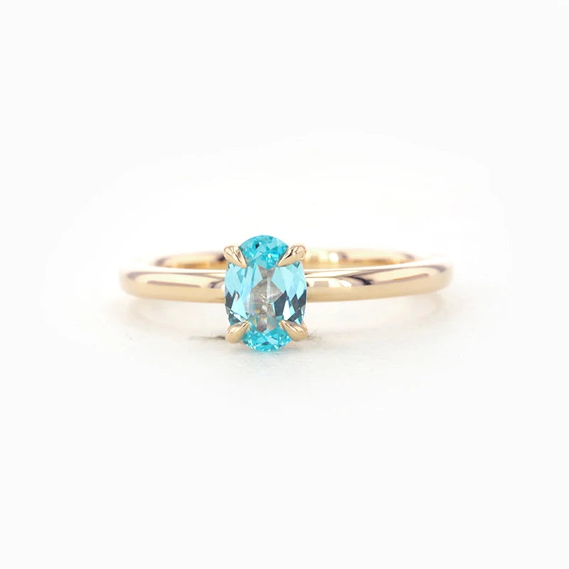 Oval Shape Gemstone Rings 5X7mm S925  Moissanite Engagement Ring for Women