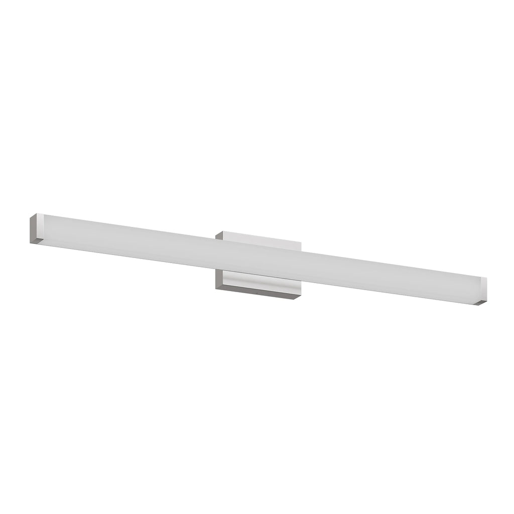 Bathroom Vanity Light Brushed Nickel Square LED 41 Inch 24W 6000K Cool White Light Wall Bar Lighting Fixtures