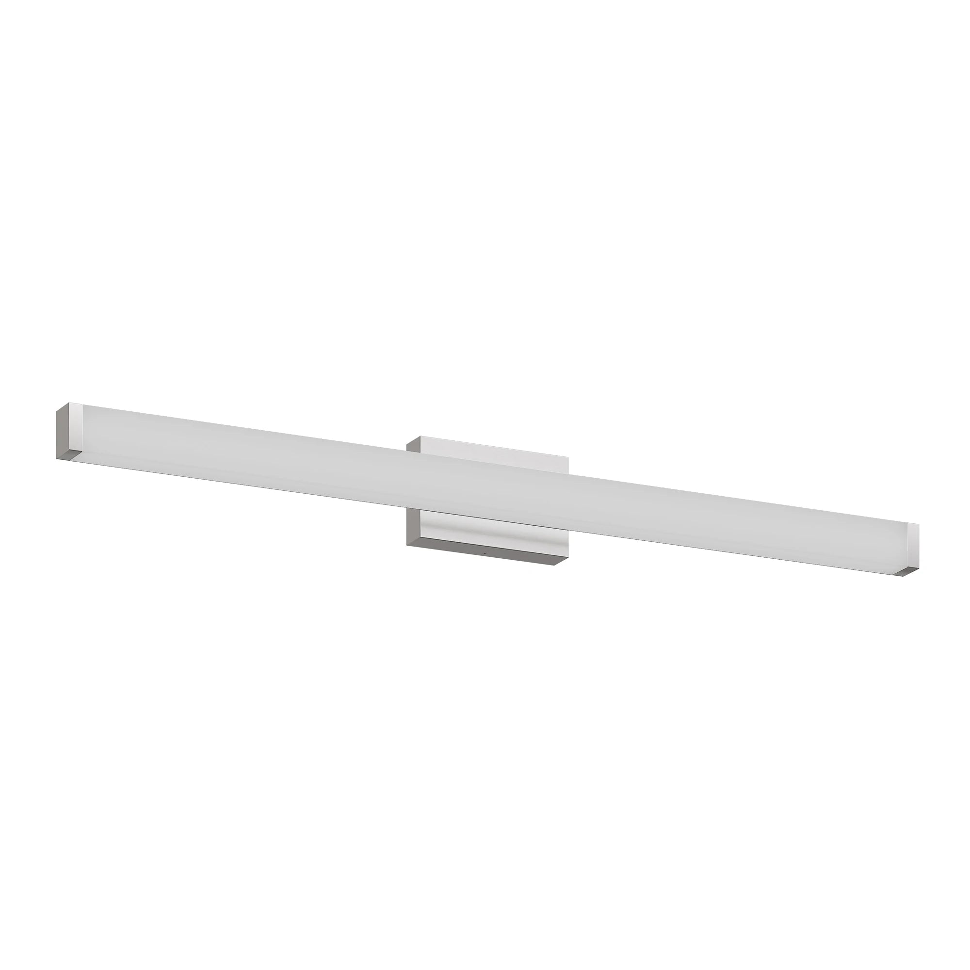 Bathroom Vanity Light Brushed Nickel Square LED 41 Inch 24W 6000K Cool White Light Wall Bar Lighting Fixtures