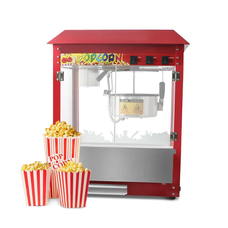 Commercial & Household Stainless Steel Caramel Popcorn Maker Machine 8OZ Capacity Electric Attractive Price