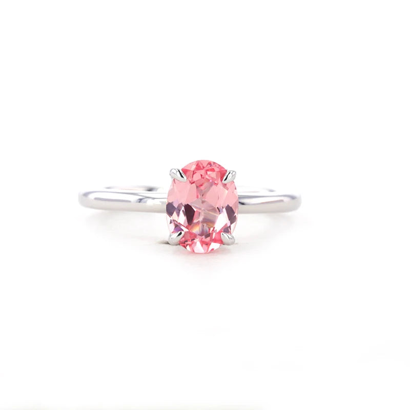 Oval Shape Gemstone Rings 5X7mm S925  Moissanite Engagement Ring for Women