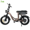 Wholesale  Electric City Road Mountain Hybrid Bicycle 1000 Watt 18.2Ah Fat Tire Step Through 2 Long Seat Electric Fat E Bike