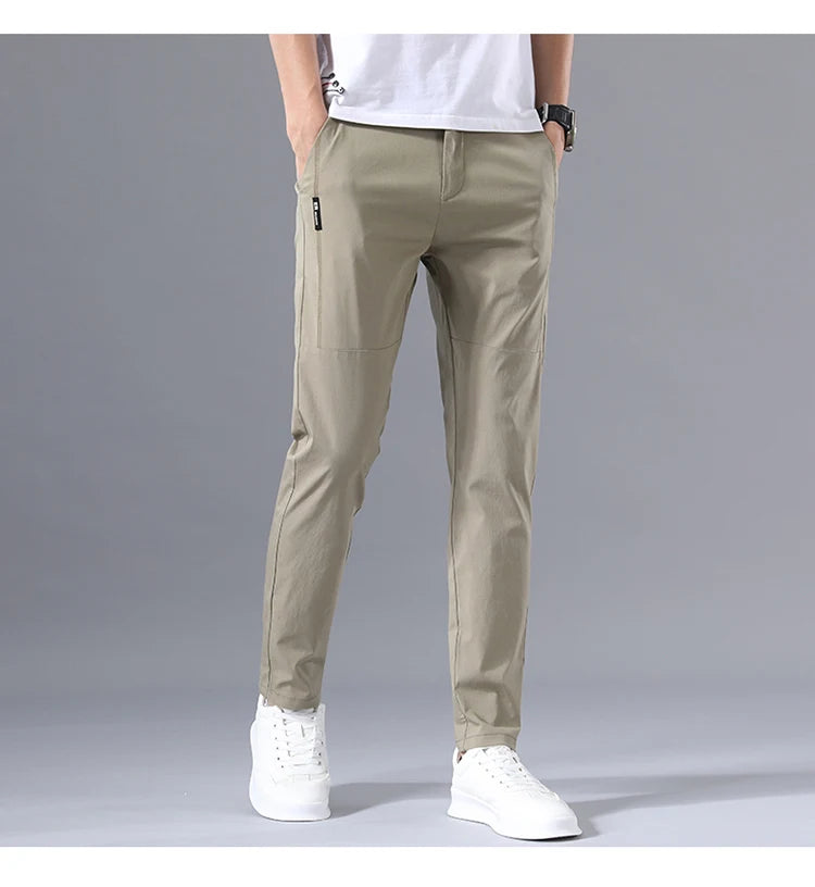 Men's Casual Pants Slim Fit Stretch Classic Chino Trouser