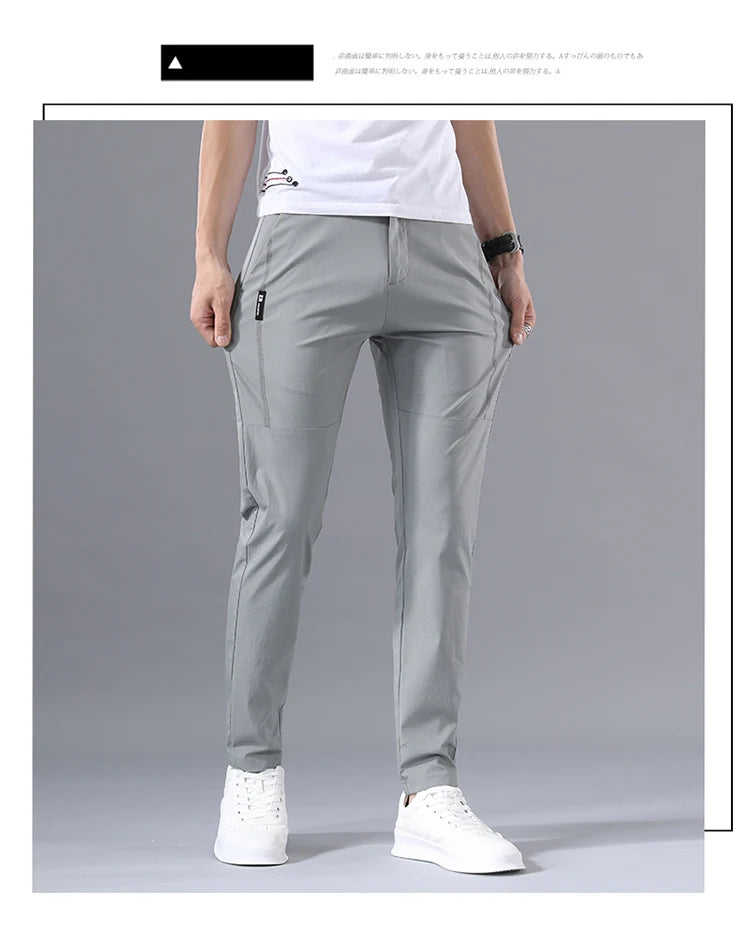 Men's Casual Pants Slim Fit Stretch Classic Chino Trouser