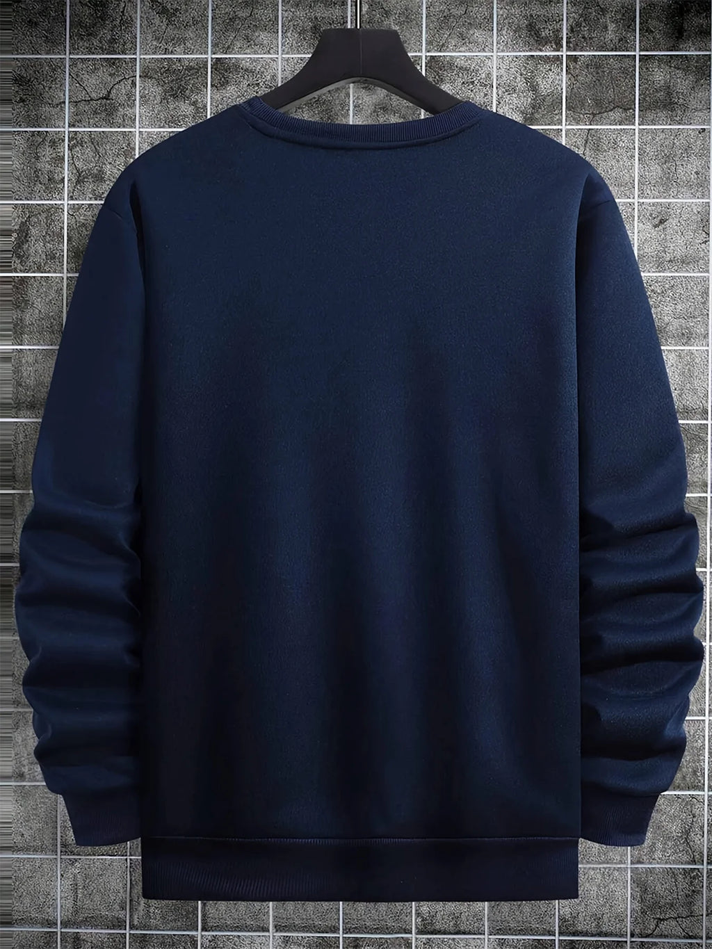 Men's autumn and winter fashionable casual loose futune long sleeved round neck sweatshirt