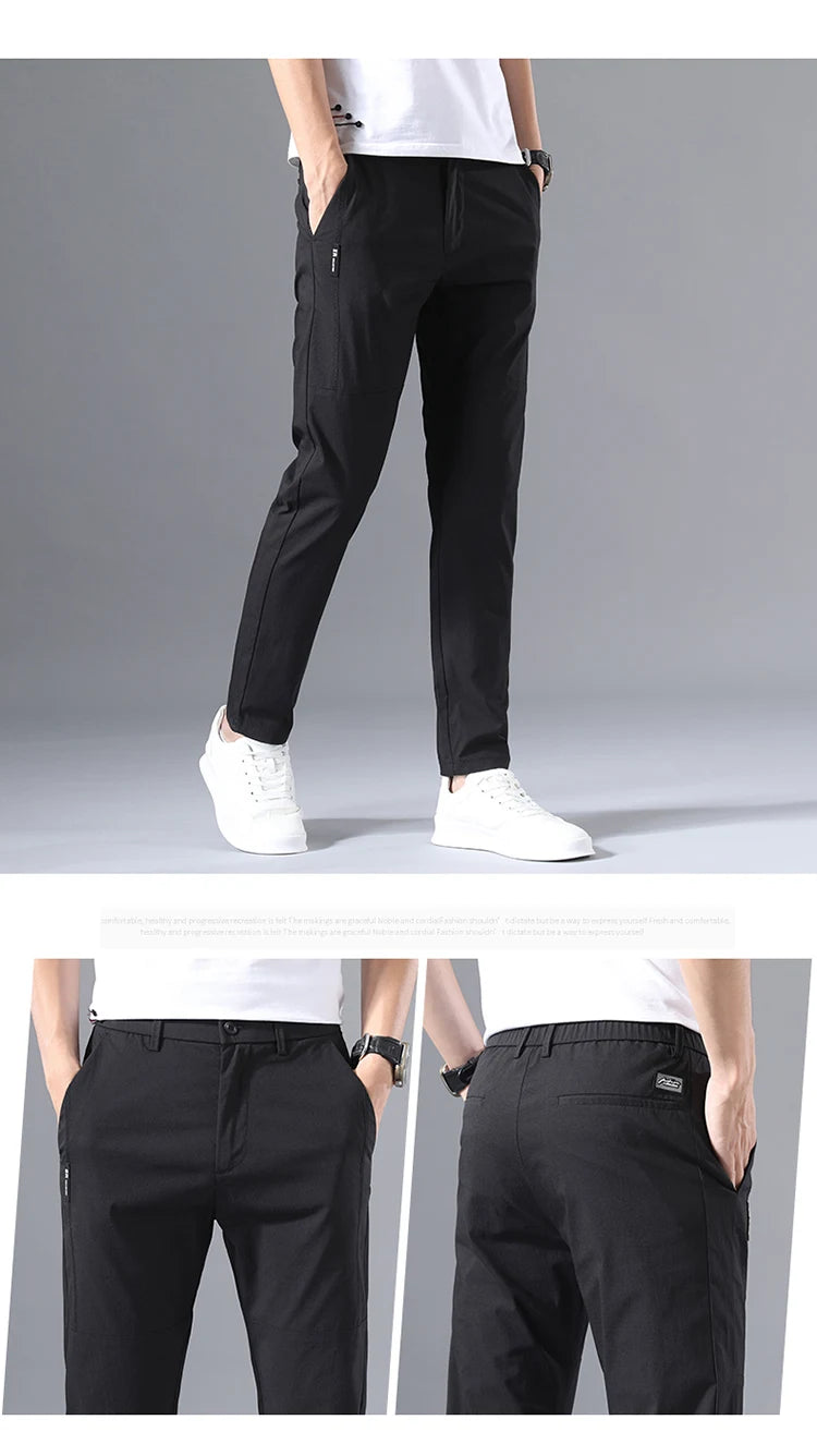 Men's Casual Pants Slim Fit Stretch Classic Chino Trouser