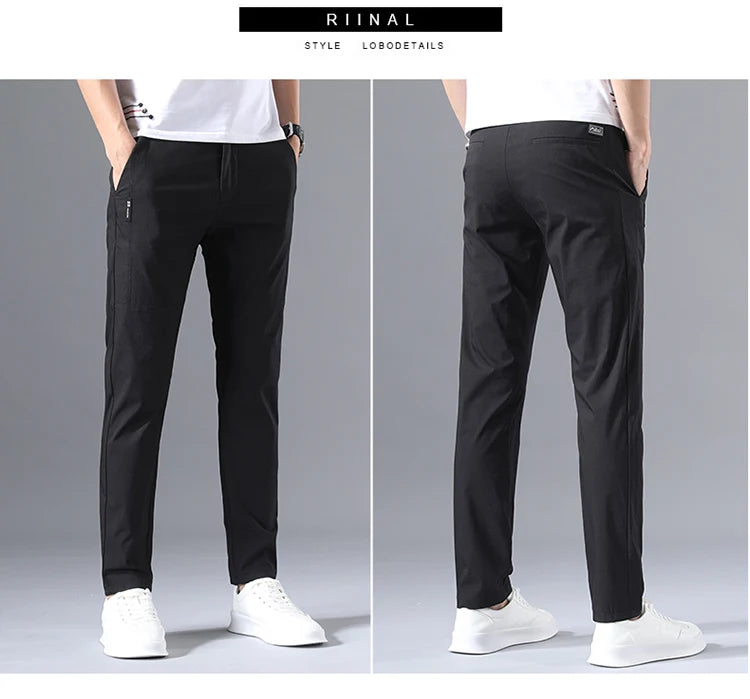 Men's Casual Pants Slim Fit Stretch Classic Chino Trouser